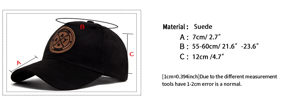 Mode Rund Leder Label Wildleder männer Baseball Kappe Frühling Herbst Hut Für Visier Casual Frauen Snapback Hip Hop Caps Unisex – Detail 3