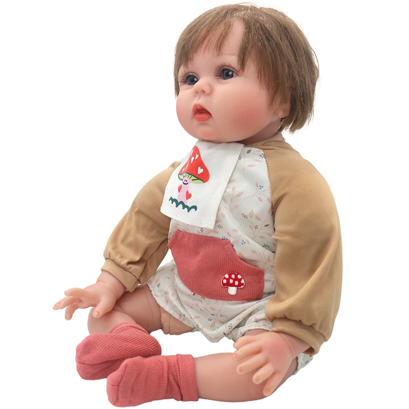 55cm Baby Doll Clothes Jumpsuit  22" Reborn Dolls Lace Dress Hat Children Gift Toys Outfit