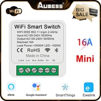 EWeLink 16A Mini Wifi Smart Switch Light 2 Way Module On Off Breaker Wireless Remote Voice Timing Smartthings Yandex Alice Ifttt 1