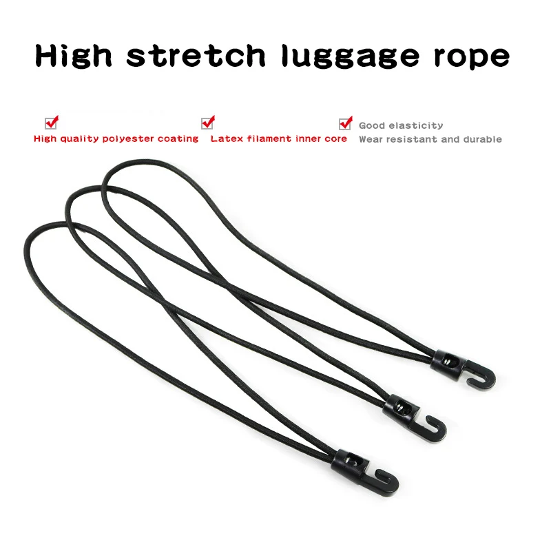 4/6/10Pcs Elastic Bungee Cord Set Tied Rope High Elasticity Luggage Straps Rope for Bikes Tie Downs Camping & Cars Cord Tie