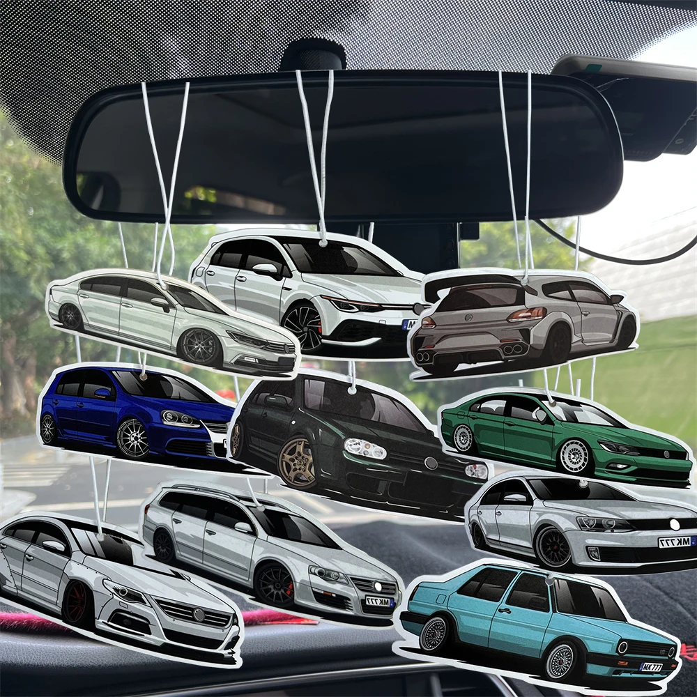 자동차 펜던트 방향제 백미러 향수, VW MK 3 4 5 6 7 8 R36 제타 시로코 CC 마고탄 라만도 자동차 액세서리