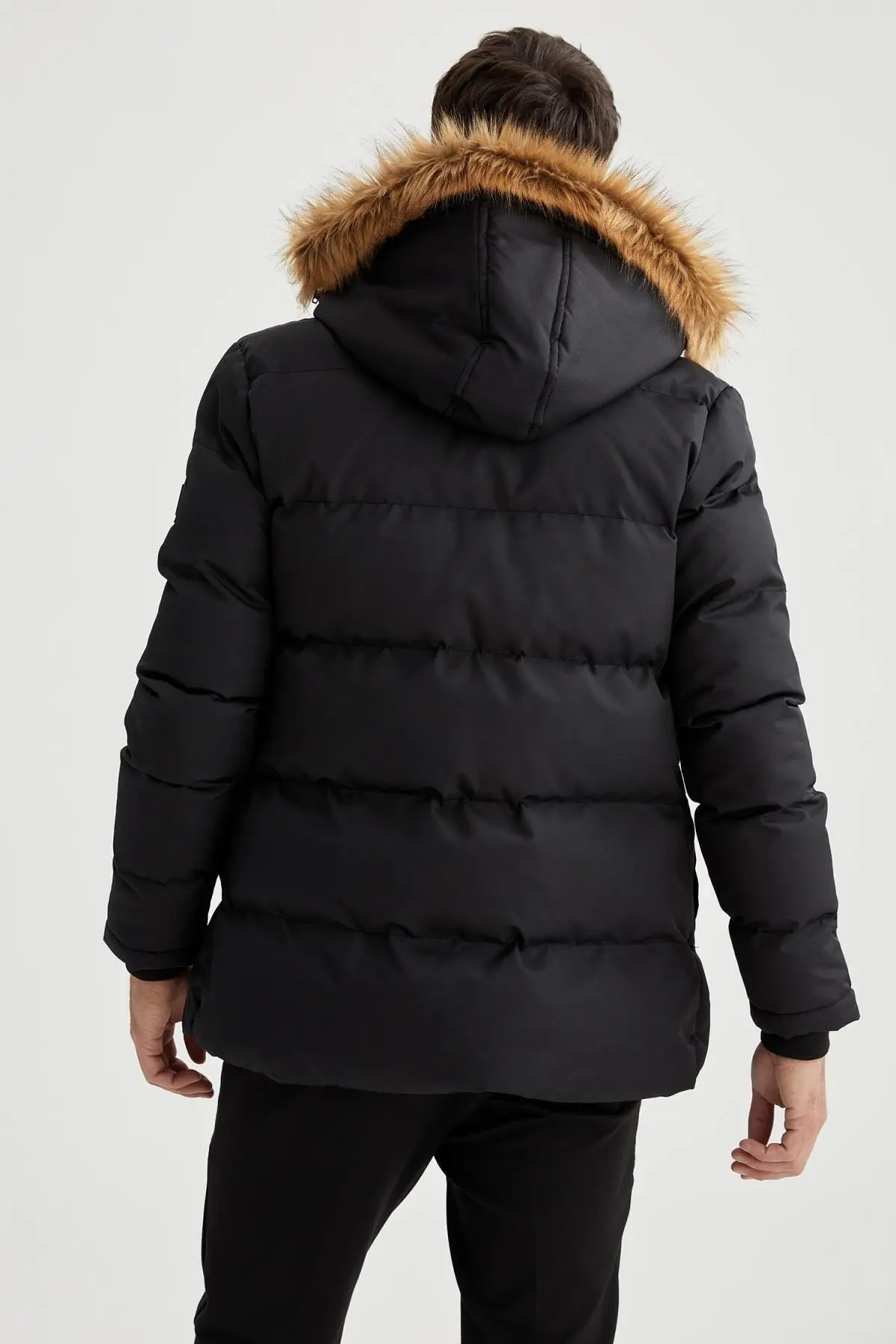Plush Furry Hooded Inflatable Coat Winter Wear Inflatable Coat Comfortable Padded Jacket Keeps Warm New Season From Turkey