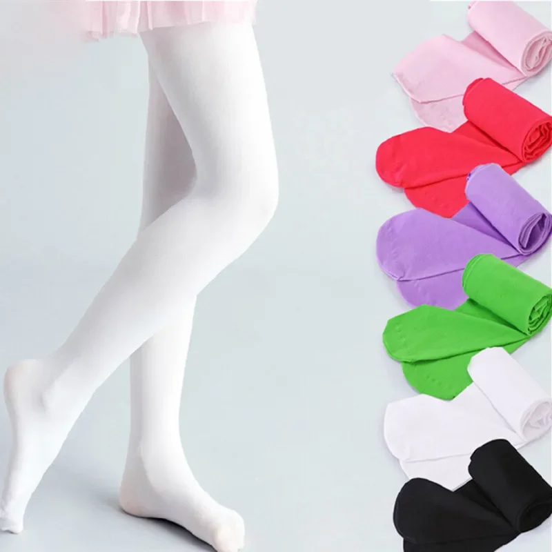 Spring Summer Autumn Candy Color Children Tights Kids Pantyhose Ballet Tights Toddler Tights For Baby Girls Kids Velvet Pantyhose Tights Stockings for Girls Dance