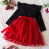 Mickey Minnie Fall Dresses for Girls Dresses Birthday Party Long Sleeve Princess Costume Teen Children's Party Clothes Autumn 3