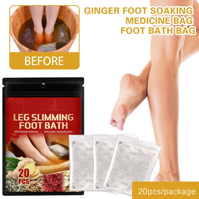 Leg Slimming Foot Bath Bag Dispelling Cold Dampness Ginger Foot Bath Bag Professional Body Health Care Supplies