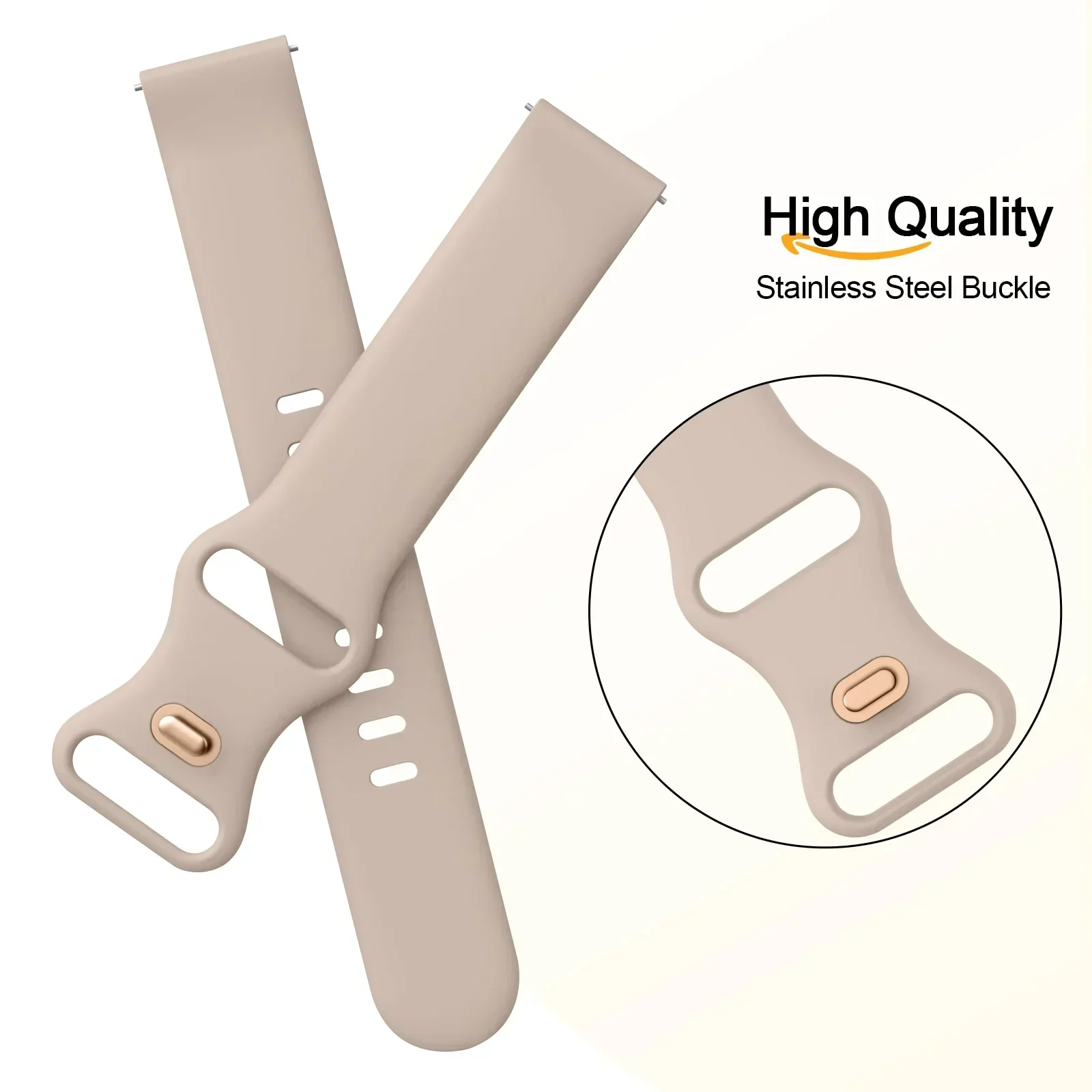 Stylish 20mm Universal Smartwatch Strap Bracelet
