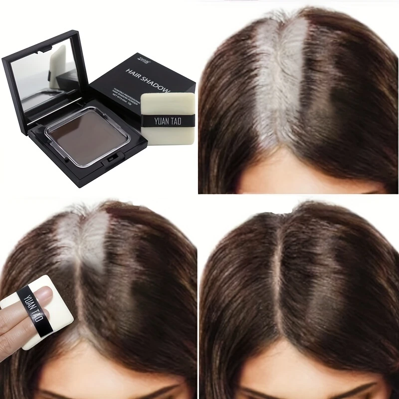 Instant Hairline Hair Powder Waterproof Hair Dye Powder Eyebrow Contour Portable Touch-Up for Gray Coverage