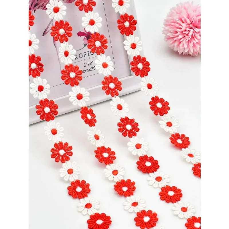 lace sewing supplies Daisy Lace Knitting Wedding Embroidery DIY Hand-stitched Ribbon Sewing Supplies Crafts