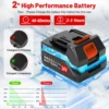 24V Electric Lawn Mower Weed Wacker 21000RPM Cordless Grass String Trimmer Adjustable Foldable Cutter For Makita with Iron Wheel 5