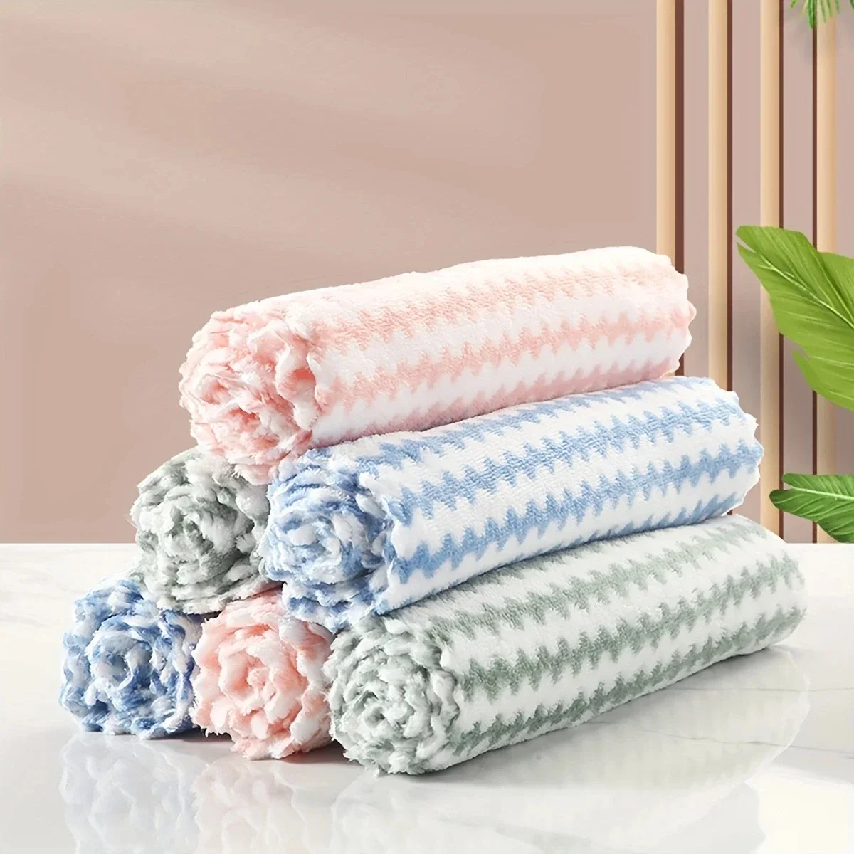 Coral Towels Soft Absorbent Machine Washable Reusable Kitchen Bathroom