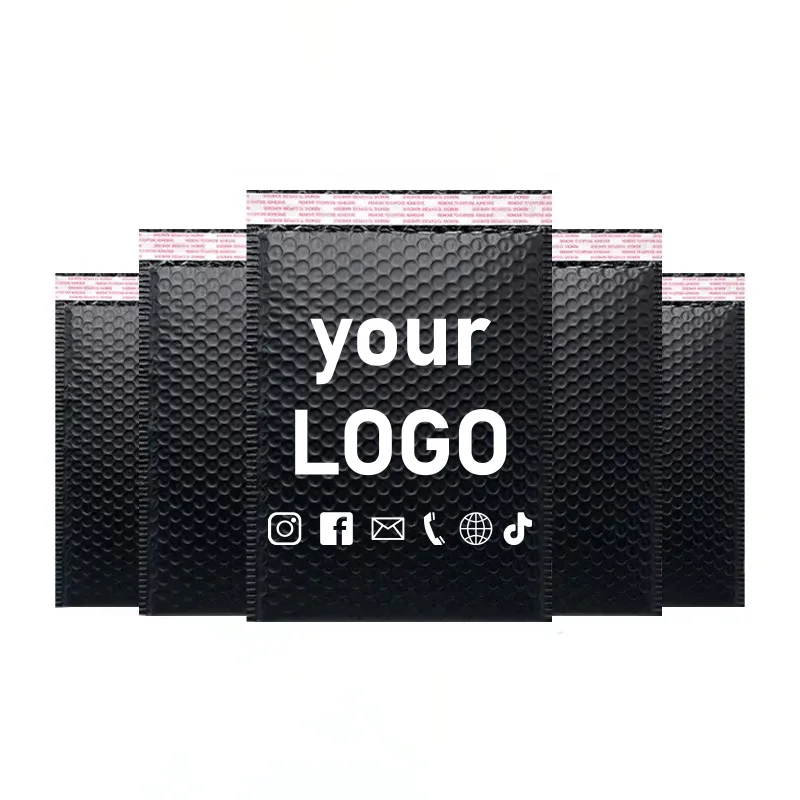 Minimum order of 50 pieces self-adhesive black bubble bag storage bag thickened express packaging printing