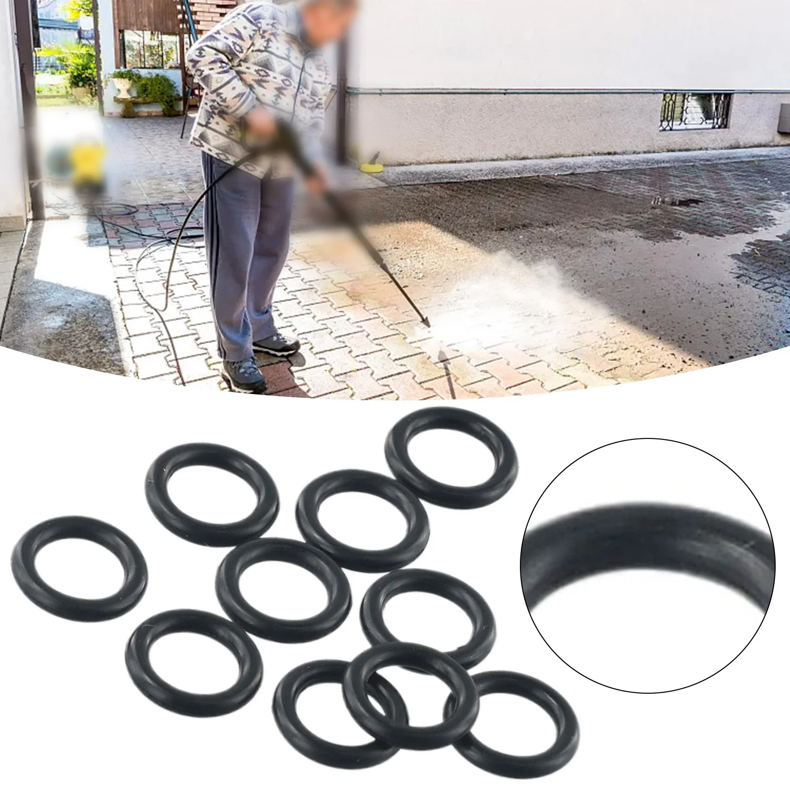 

20pc 1/4 O-Rings Rubber Washer Sealing Ring High Pressure Cleaning Hose Quick Disconnect Connector Tool Hardware Accessories