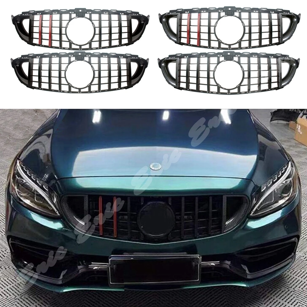 Car Front Racing Facelift Grill Upper Bumper Grilles Fit For Mercedes