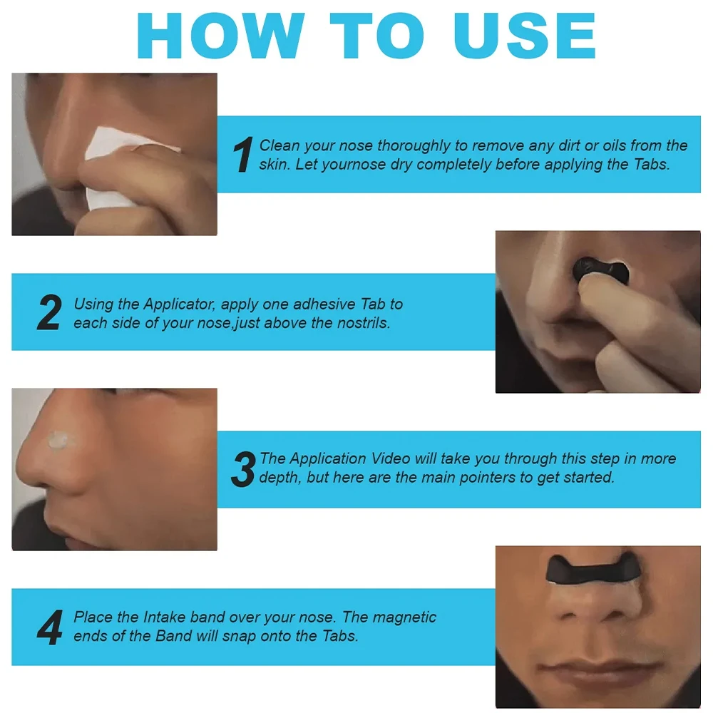 Magnetic Nasal Breathing Dilators Kits Sport Nasal Dilator Boost Oxygen Intake,Reduce Snoring,Breathing Refill Nose Clip 5