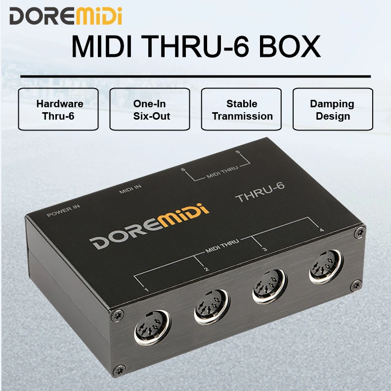 DOREMiDi MIDI THRU 6 스루 박스 컨트롤러