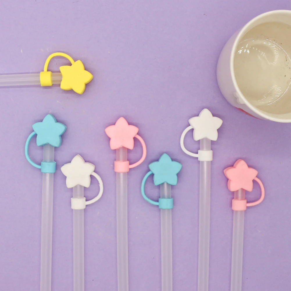 Description Picture 6 of item4Pcs Silicone Straw Tips Protectors 10mm Star Straw Toppers Drinking Caps Straws Stopper for Stanley 30/40oz Tumbler Accessories