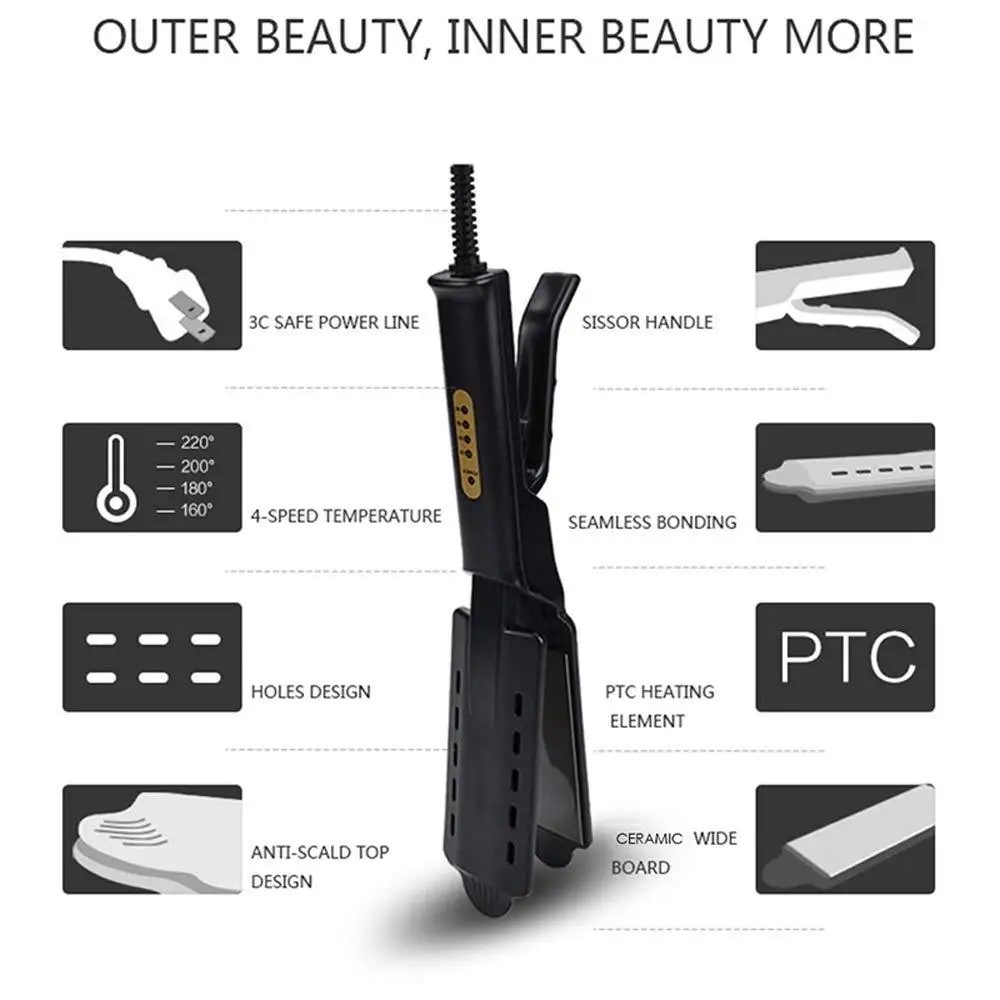 Curling And Straightening Dual Use Hair Straightening Splint