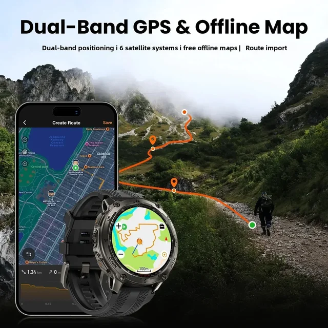 KOSPET TANK T4 GPS Smartwatch - Image 3