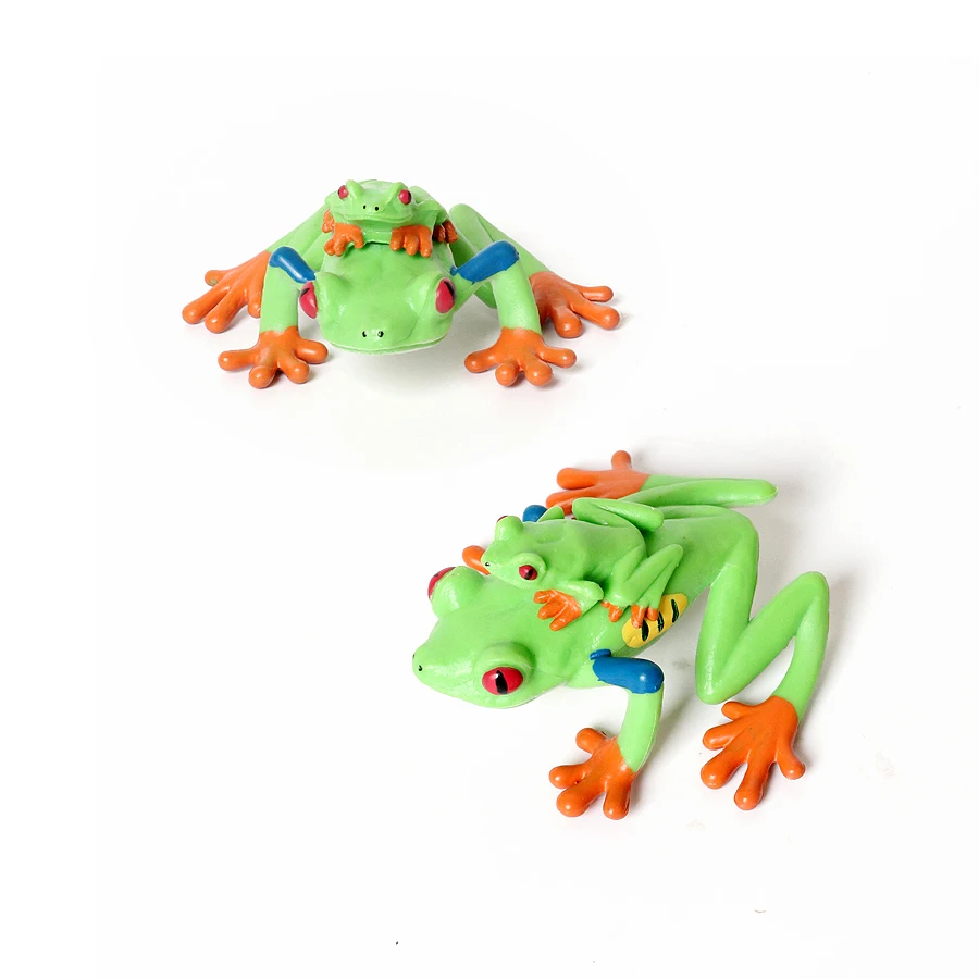 Rainforest Animal Figurines - Squishy Frog Action Toy for Kids