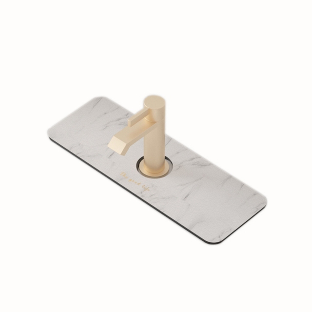 Guard for Sink Faucet Diatom mud rubber Absorbent Mat Sink Gadgets Washable Drying Pads for Countertop Bathroom RV