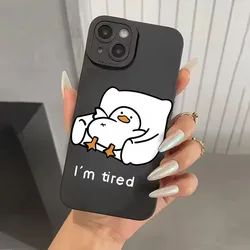 Cartoon Duck Pattern Phone Case Cover - Samsung S23 Plus (Black - 2M1565)
