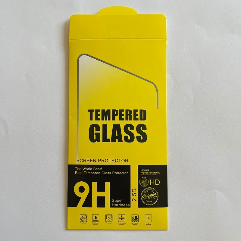 

500pcs Paper Retail Package Electronic Products Packaging Box For Cell Phone Tempered Glass Screen Protector Film