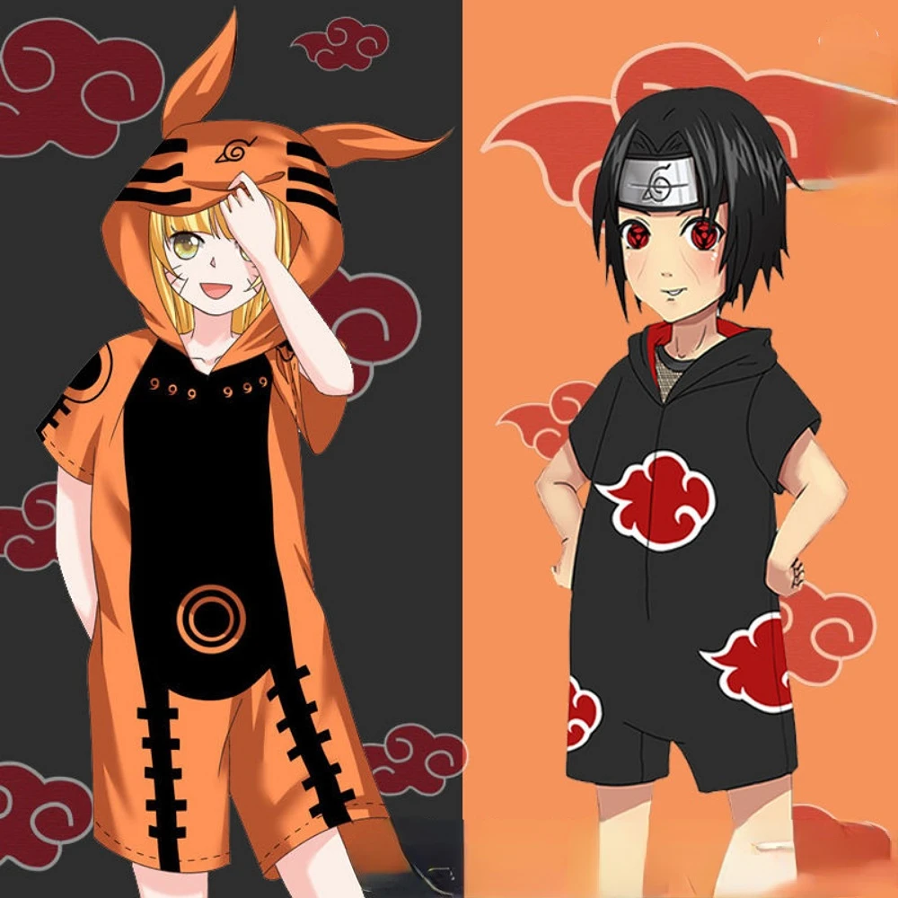 Nuvens Akatsuki Macacão Pijama Verão Adulto Oficial Naruto