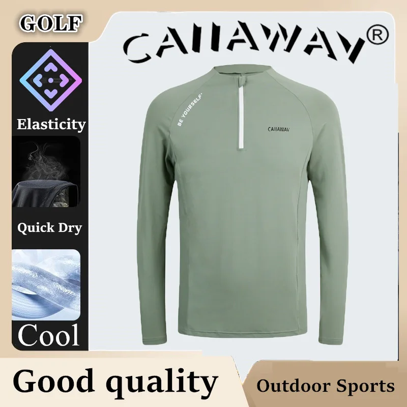 Authentic CAIIAWAV Golf Long Sleeve Men's Top Long Sleeve T-shirt GOLF Clothing Sports Comfortable Long Sleeve T-shirt
