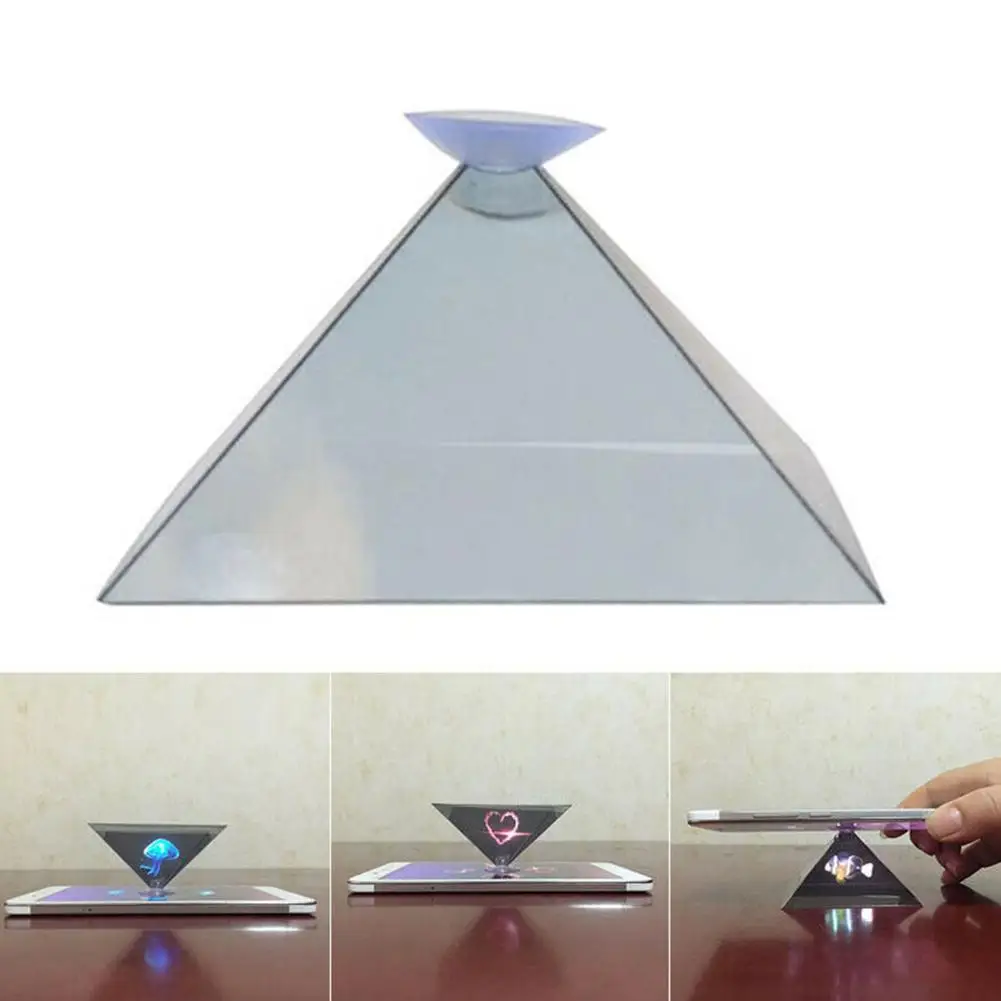 3D Hologram Pyramid Display Projector Video Stand Universal For Smart Mobile Phone SD998
