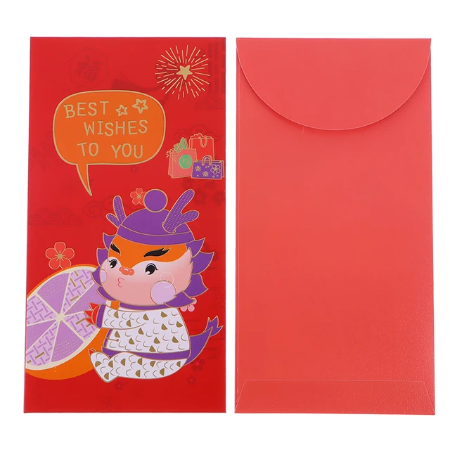 2024 Chinese New Year Dragon Red Envelope Dragon Lucky Money Envelopes  Greeting Card Mailing Envelopes For Lunar New Year Weddin - AliExpress