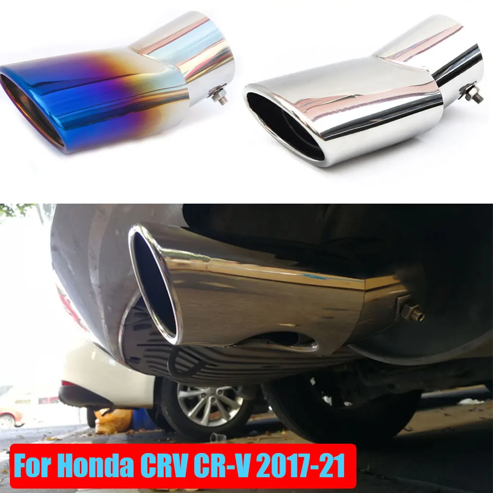 Black 304 Stainless Steel Exhaust Pipe Tip For Honda CR-V – 1.5" To 2" Inlet, Round, Matte Finish 11 thumbnail image