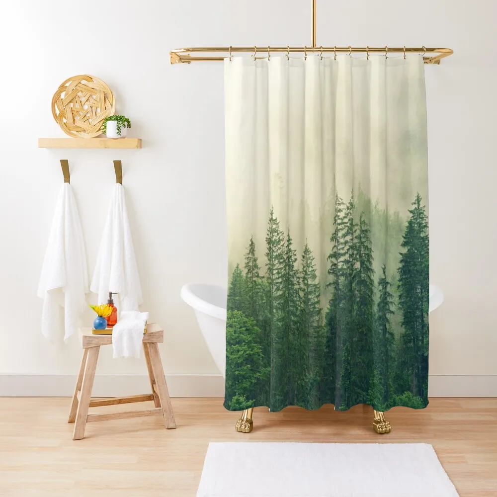 

Foggy forest Shower Curtain Shower Waterproof Luxury Bathroom Bathroom Decor Curtain