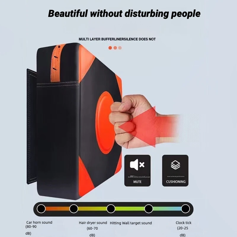 Boxing Wall Target Explosion Proof Pu Leather Thickened Training Sandbag Warrior Martial Arts Fitness Hand Hanging Wall Target