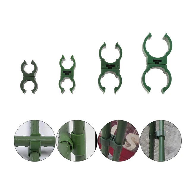 10Db/Set Forgatható Univerzális Kertmászó Rattan Stent Rúd Csatlakozó Tétláncú Üvegházhatású Film Buckle Rögzítő 8/11/16/20 Mm - Image 2