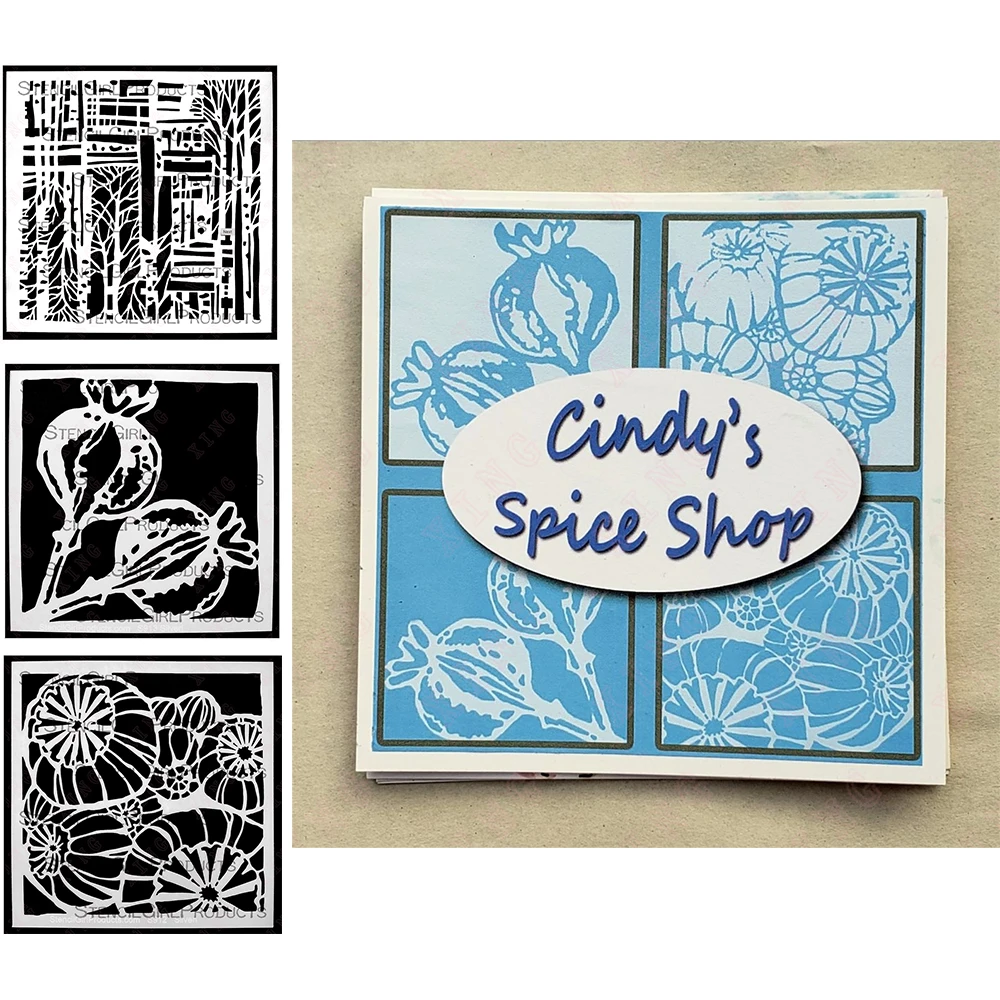 Poppy Die Cuts Scrapbooking Layering Stencils Diy Poppy Layering