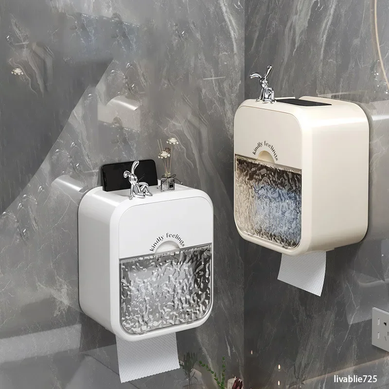 High quality white toilet paper holder wall mounted waterproof storage box toilet roll paper storage rack bathroom accessories paper towel holder toilet paper holder toilet roll holder