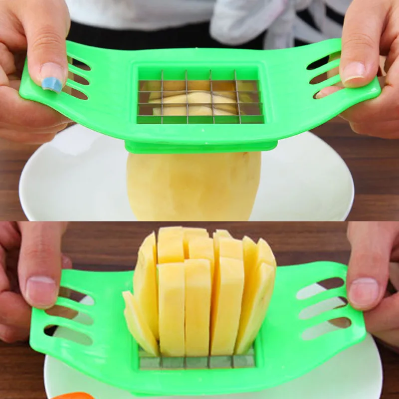 Stainless Steel Vegetable Potato Slicer Cutter Chopper Chips Making Tool Potato Cutting Fries Tool Kitchen Accessories vegetable cutter