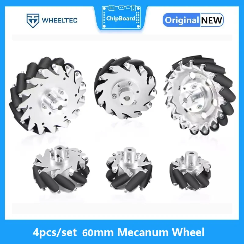 

4pcs/set 60mm Aluminum Alloy Metal Mecanum Wheel Omni-directional Wheel for Arduino Raspberry Pi DIY Robotic Car