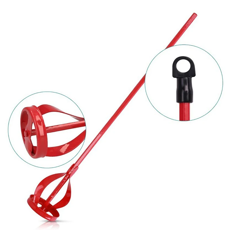 Electric Drill Mixing Paddle Putty Mortar Stirring Rod Hexagon Shaft Plaster Paint Mixer Attachment