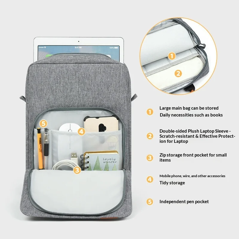 Versatile Tablet and Laptop Shoulder Sleeve Bag