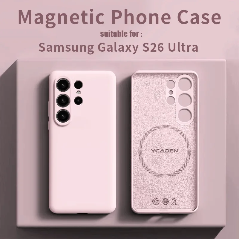 Magnetic Liquid Silicone Wireless Charging Phone Case - Soft Back Cover