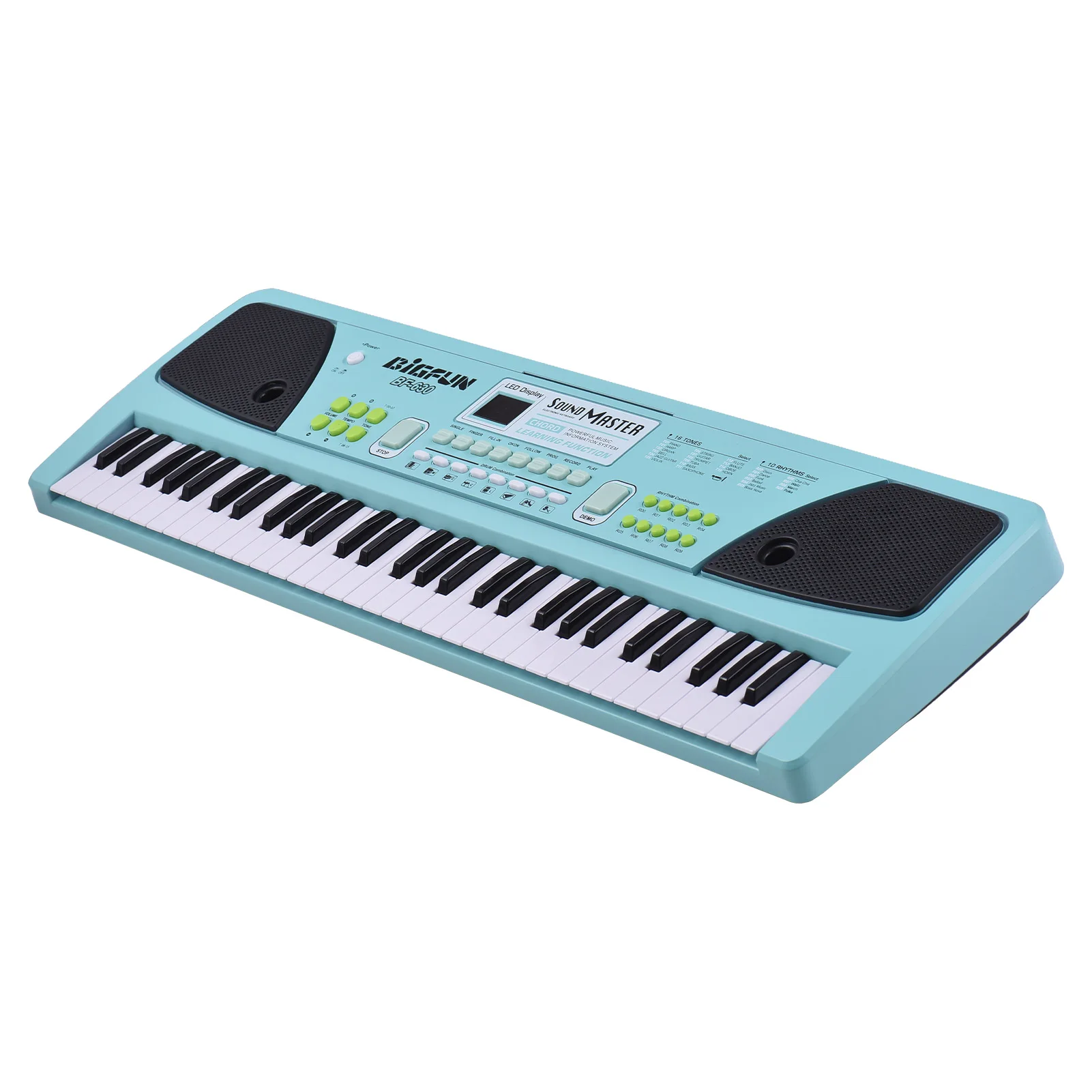 61 Key Keyboards Piano Portable Electronic Keyboard Piano 16 Tones 10 Rhythms 8Percussion 6Demos Dual Speaker Musical Instrument
