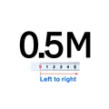 0.5m (Left to right)