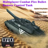 40CM Multiplayer Combat Fire Bullet Dual Remote Control Tank 330° Turret Rotation Gesture Sensing Lighting Sound Effects RC Tank 1