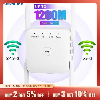 FENVI 무선 와이파이 리피터 부스터, 1200Mbps, 5Ghz, 2.4G, 5GHz, 와이파이 신호 증폭기, 익스텐더 라우터, 네트워크 Wlan