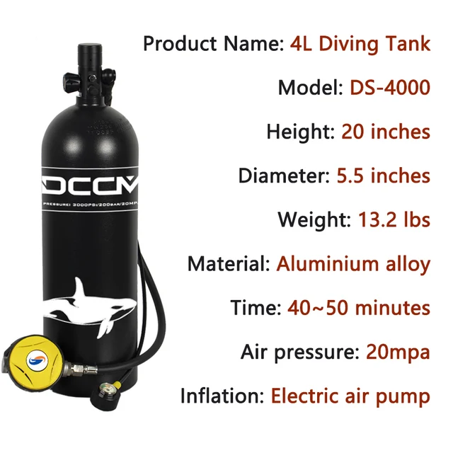 DCCMS Scuba Diving Tanks (40 to 50 Minutes Breathing Time) 3