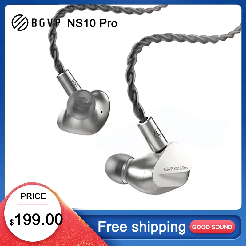 BGVP NS10 Pro 8BA+2DD Hybrid Drive Unit In Ear Wired Earbud