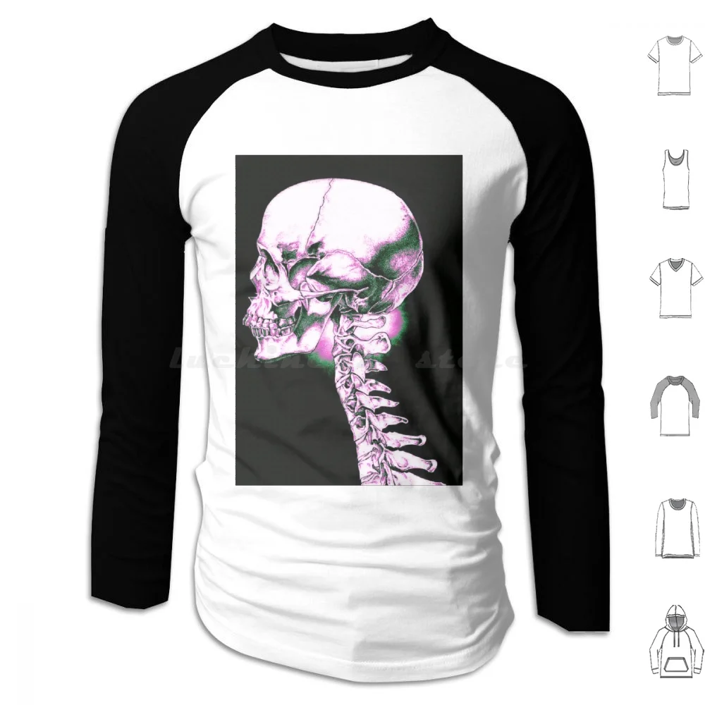 Acid Skull Innocent Hoodie Cotton Manica Lunga Manga Anime Innocent Innocent Rouge Skull Dark Vaporwave Acid Aesthetic Japan