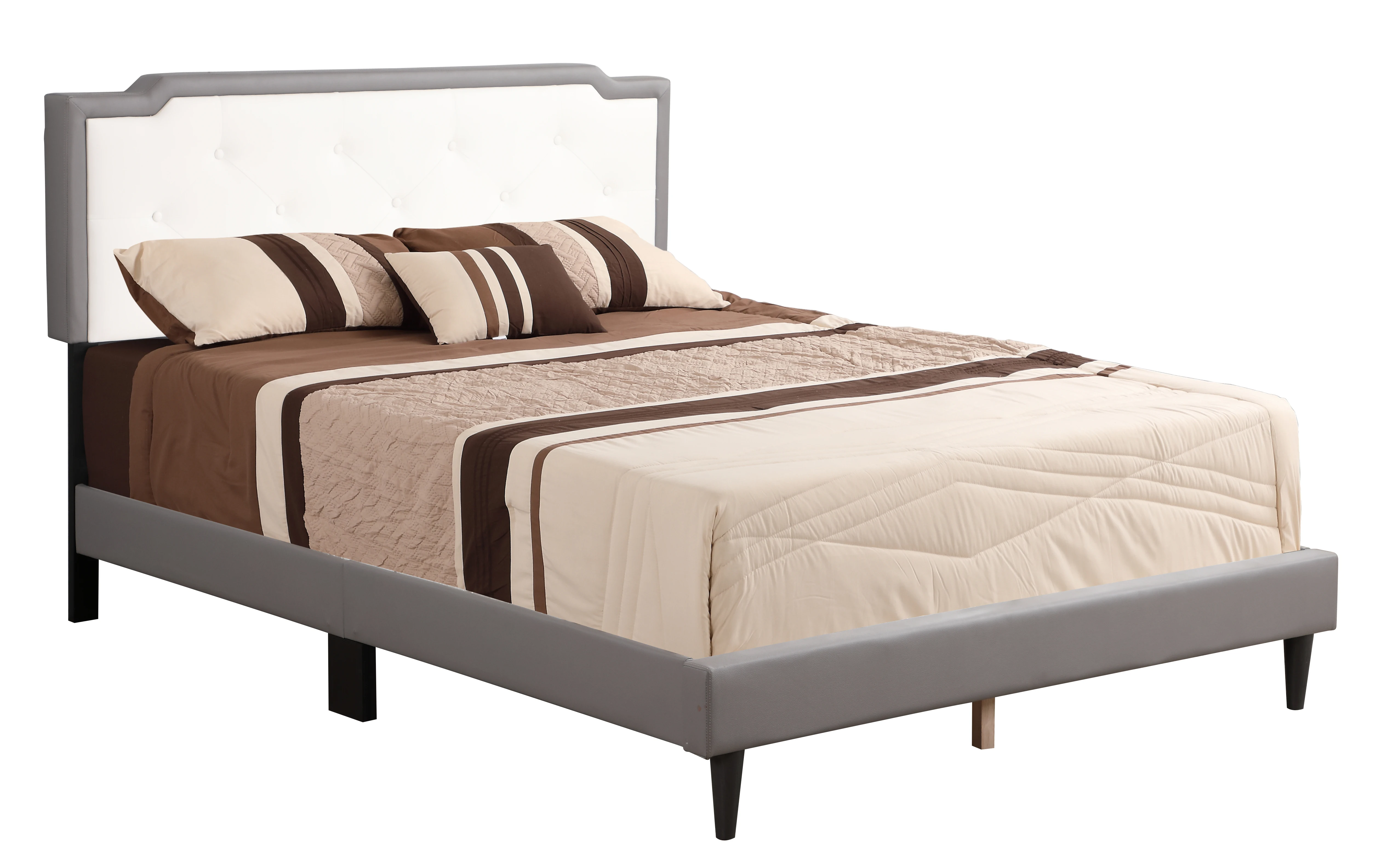 

Glory Furniture Deb G1121-FB-UP Full Bed -All in One Box , LIGHT GREY
