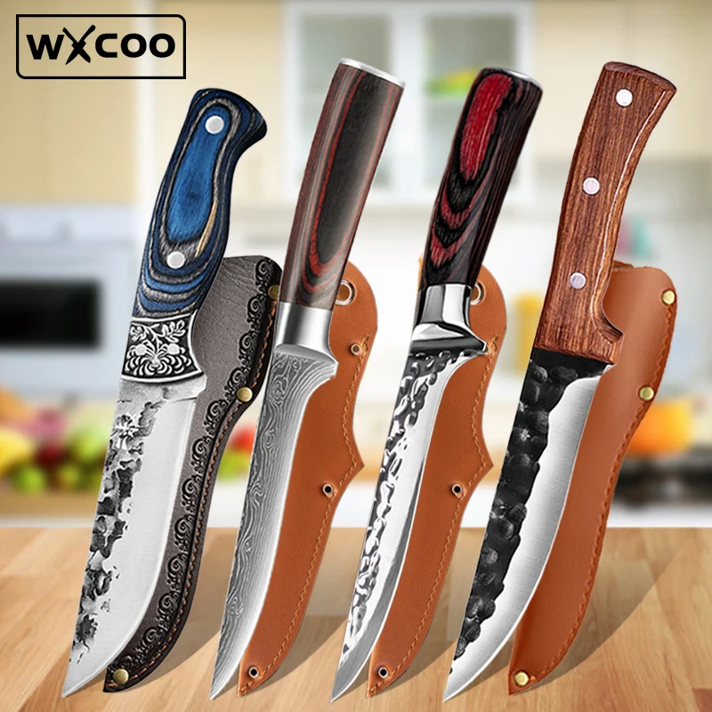 

Professional Japanese Kitchen Boning Knife Forged Deboning Slicing Meat Cleaver Chef Fillet Knife for Fishing Outdoor BBQ Tool